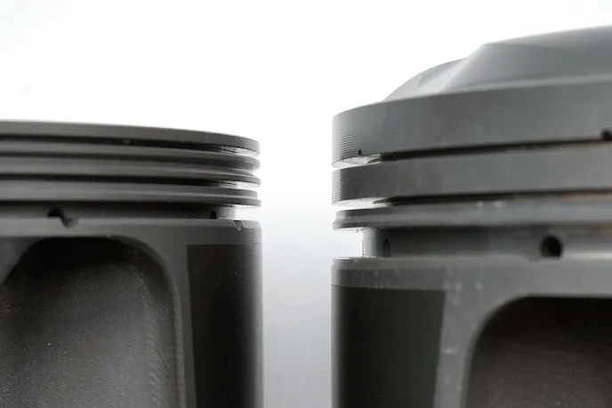 Piston ring pack height comparison