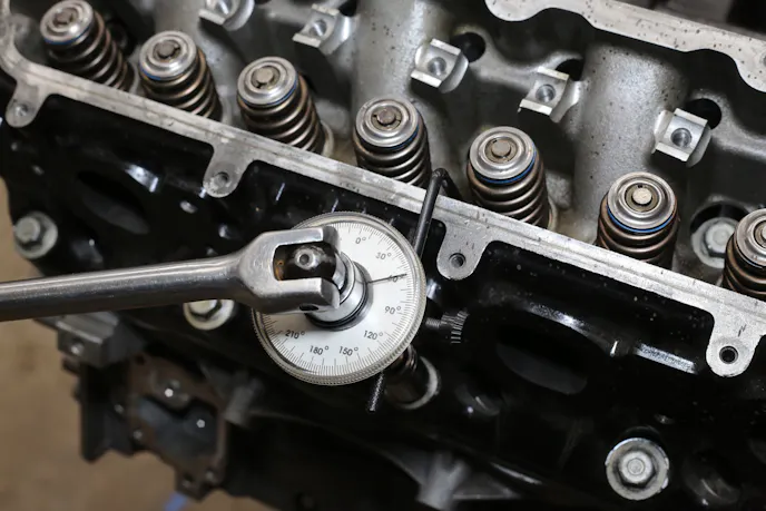 Torque angle being measured