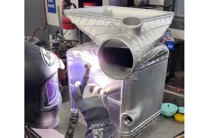 3d printed metal items being welded